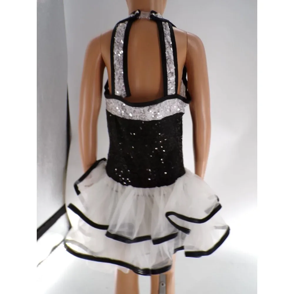 Pre-Owned Dance Costume Curtain Call J4674 Medium Child Black Jazz